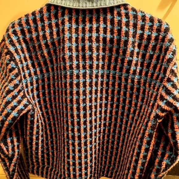 Sandro Denim Trim Tweed Jacket - Picture 3 of 4